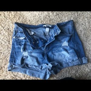 2 pairs, high-waisted Charlotte Russe jean shorts